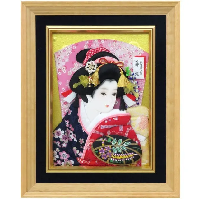 大額入り 押絵羽子板藤娘