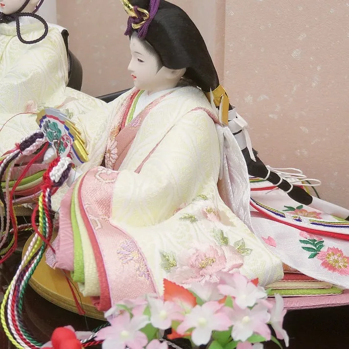 花にしも 京14番親王 刺繍 唐草桜収納飾