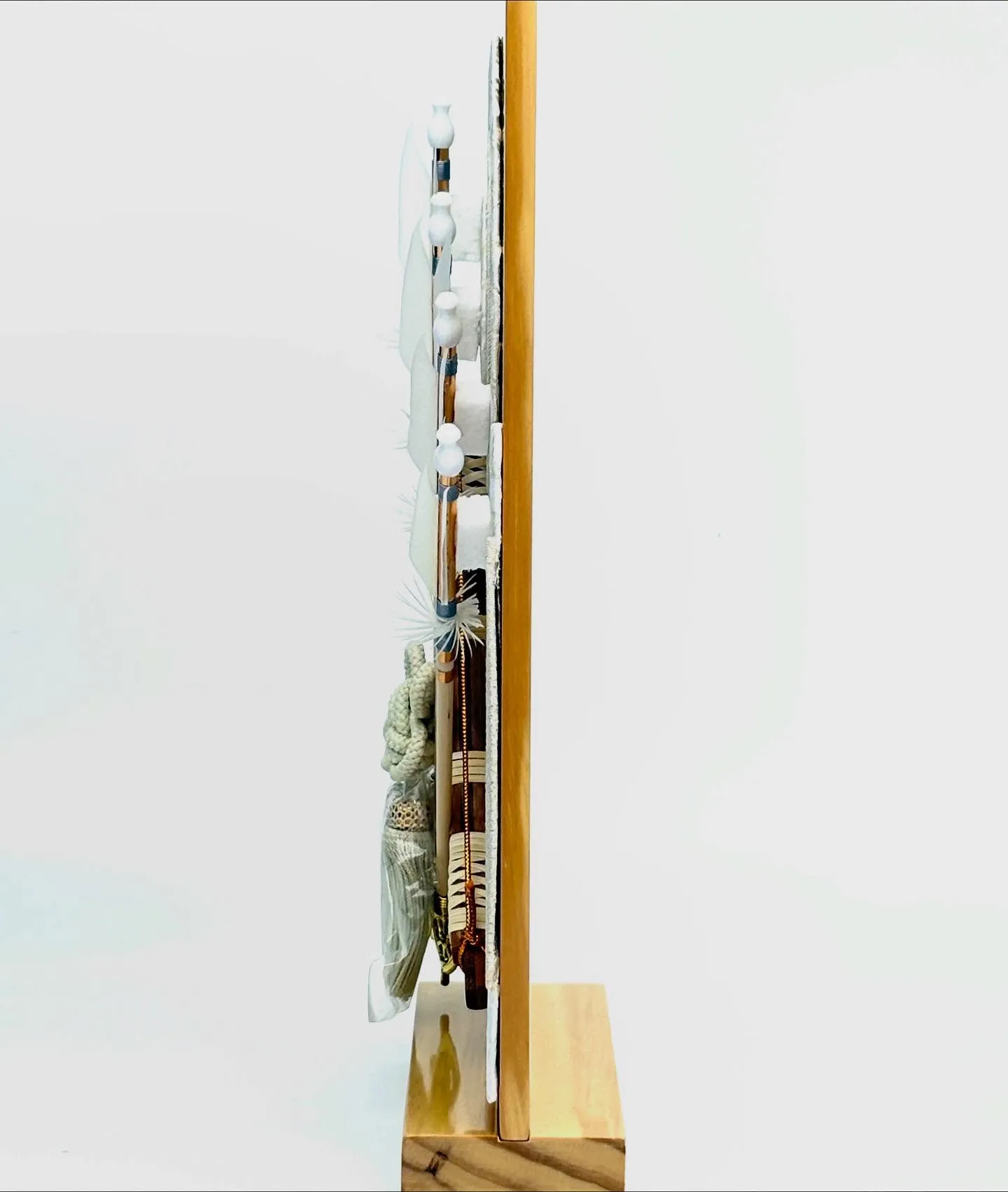 新作　衝立飾り破魔弓　茶　白